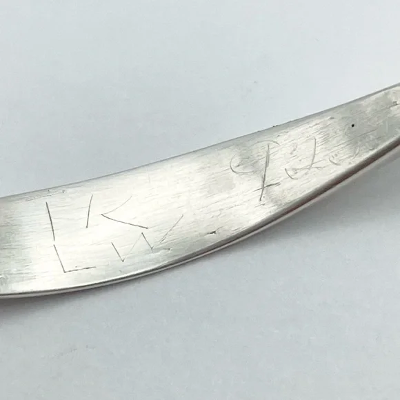 Modernist Sterling Silver Bangle Bracelet - Hand Signed - Picture 8 of 8